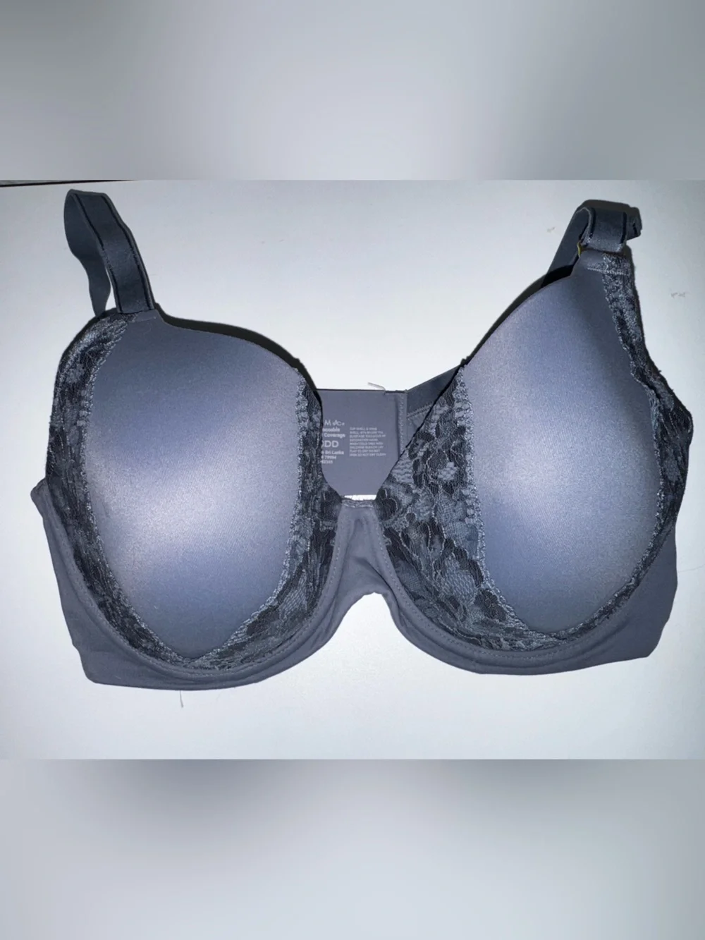 Soma Slate Gray Lace-Trim T-Shirt Bra